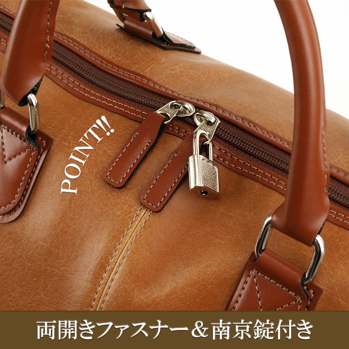 ボストンバッグ 日本製 豊岡製鞄 メンズ レディース オールドレザー調 おしゃれ 大人かわいい 2泊 3泊 ANDY HAWARD 10414
